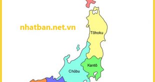 Bản đồ các vùng đất nước Nhật Bản