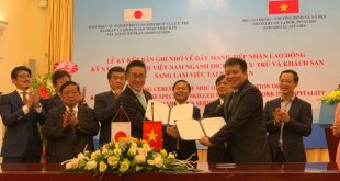 Lễ ký kết thỏa thuận Giữa Cục QLLĐNN và Hiệp hội các nghiệp đoàn ngành dịch vụ lưu trú Ryokan và khách sạn toàn Nhật Bản